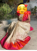 Half White Kanchipuram Soft Silk Saree with Rain Drop Butta
