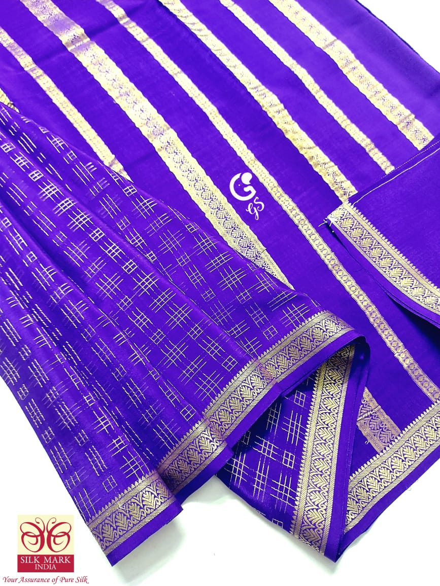 Lite Blue Border Saree For Housekeeping & Facility Services