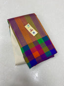 Half White Kanchipuram With Traditional Multi Color Temple Border