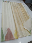 Half White Temple Border Kanchipuram Silk Saree