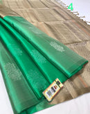 Multi Shade Pure Handloom Peacock Butta Soft Silk Sarees