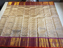 Bridal Kanchipuram Silk Saree with Floral Zari Weaving