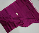 Wine Pink Plain Soft Silk Saree