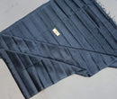 Grey Plain Soft Silk Saree