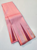Pink Temple Border Handloom Kanchipuram Silk Saree