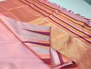 Pink Temple Border Handloom Kanchipuram Silk Saree