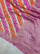Pink Rangkat Banarasi Pure Khaddi Georgette Silk Saree