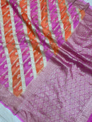 Pink Rangkat Banarasi Pure Khaddi Georgette Silk Saree