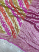 Multicolor Rangkat Banarasi Pure Khaddi Georgette Silk Saree