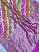 Multicolor Rangkat Banarasi Pure Khaddi Georgette Silk Saree