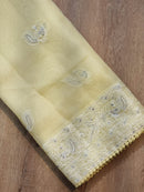 Catalogue - Organza Sarees with Peacock Chikankari Embroidery Work