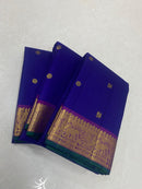Royal Blue Handloom Kanchipuram Silk Saree