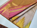Half White Korvai Temple Border Pure Kanchipuram Silk Saree