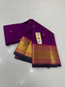Purple Pure Kanchipuram Handloom Silk Saree
