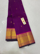 Purple Pure Kanchipuram Handloom Silk Saree