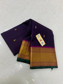 Dark Purple Pure Kanchipuram Handloom Silk Saree