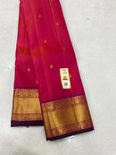 Dual Shade Pink Pure Kanchipuram Handloom Silk Saree