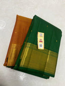 Traditional Zari Checked Handloom Kanchipuram Silk Sarees