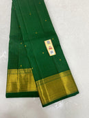 Traditional Zari Checked Handloom Kanchipuram Silk Sarees