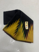 Black Maroon Korvai Temple Border Handloom Kanchipuram Silk Saree