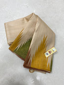 Half White Temple Border Kanchipuram Zari Lines Silk Saree