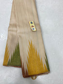 Half White Temple Border Kanchipuram Zari Lines Silk Saree