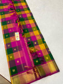 Traditional Paalum Pazhamum Handloom Kanchipuram Silk Saree
