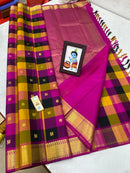 Traditional Paalum Pazhamum Handloom Kanchipuram Silk Saree