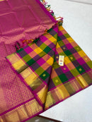 Traditional Paalum Pazhamum Handloom Kanchipuram Silk Saree