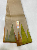 Half White Korvai Temple Border Kanchipuram Silk Saree