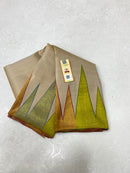 Half White Korvai Temple Border Kanchipuram Silk Saree
