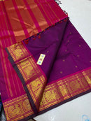 Purple Kanchipuram Silk Saree