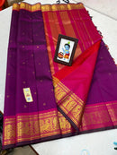 Purple Kanchipuram Silk Saree