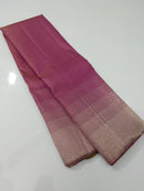 Dual Shade Pink Seepu Rekku Border Kanchipuram Handloom Silk Saree