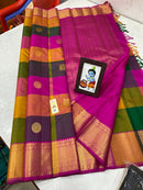 Traditional Paalum Pazhamum Handloom Kanchipuram Silk Saree