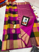 Traditional Paalum Pazhamum Handloom Kanchipuram Silk Saree