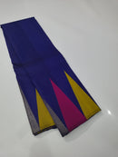 Navy Blue Korvai Temple Border Handloom Kanchipuram Silk Saree