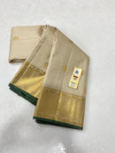 Half White Traditional Kanchipuram Silk Saree