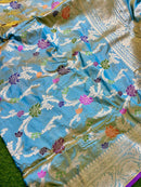 Catalogue - Pure Katan Banarasi Kadhwa Meenakari Jangla Sarees Collection