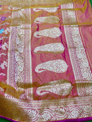 Catalogue - Pure Katan Banarasi Kadhwa Meenakari Jangla Sarees Collection