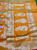 Catalogue - Pure Katan Banarasi Kadhwa Meenakari Jangla Sarees Collection