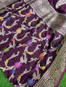 Catalogue - Pure Katan Banarasi Kadhwa Meenakari Jangla Sarees Collection