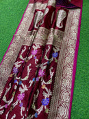 Catalogue - Pure Katan Banarasi Kadhwa Meenakari Jangla Sarees Collection