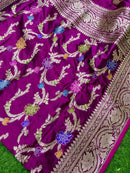 Catalogue - Pure Katan Banarasi Kadhwa Meenakari Jangla Sarees Collection