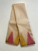 Half White Temple Border Zari Lines Handloom Pure Kanchipuram Silk Saree