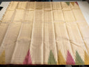 Half White Temple Border Zari Lines Handloom Pure Kanchipuram Silk Saree