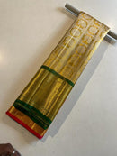 Celebrity Style Actress Rekha Golden Kanchipuram Silk Sare
