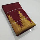 Maroon Temple Border Kanchipuram Silk Saree