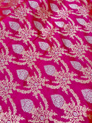 Pink Banarasi Silk Katan Jal Meenakari Saree