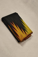 Black with Reddish Maroon Korvai Temple Border Handloom Kanchipuram Silk Saree